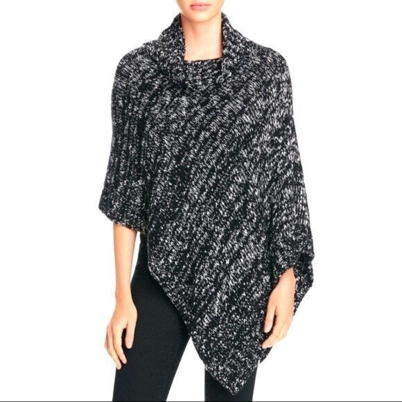 Eileen Fisher Black and White Cape - Picture 2 of 14